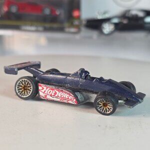 Vintage 1982 Hot Wheels Blue Open Wheel Racer Gold Wheels Wing
